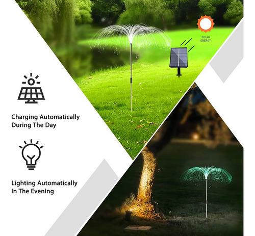 Luces Solares Para Jardín Con Luz Nocturna En V, Luz Solar L