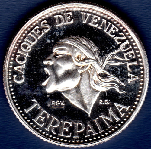 Medalla De Plata Ley 1000 Caciques De Venezuela Terepaima