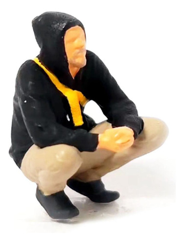 Resin 1/64 Painted Figures Diorama Yellow Orange Red