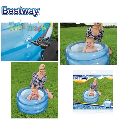 Imagen 3 de 5 de Mini Pileta Inflable Bebe Bañera Bestway