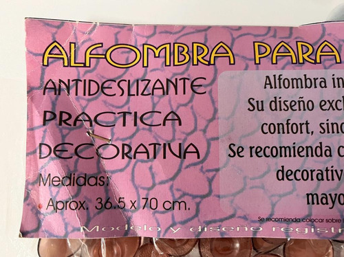 Imagen 4 de 5 de Alfombra Antideslizante Baño 100% Pvc Modelo Piedra Grande