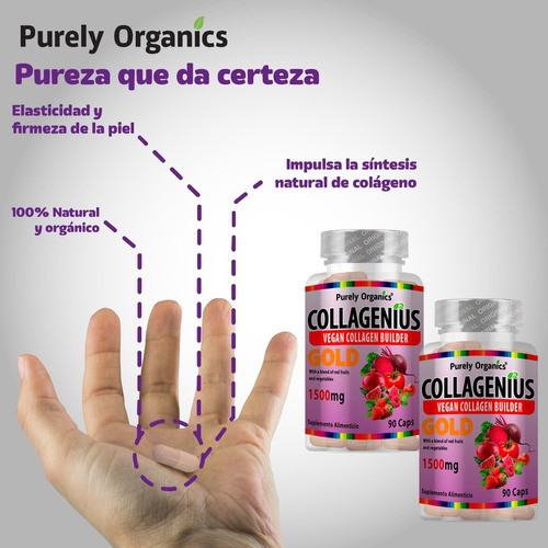 Combo 2 Collagenius-constructor De Colágeno Vegano 90 Caps Sabor Sin Sabor