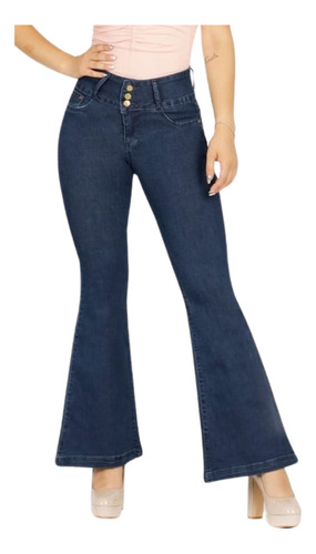 Jeans Mujer Flare Full Elasticado Push Up