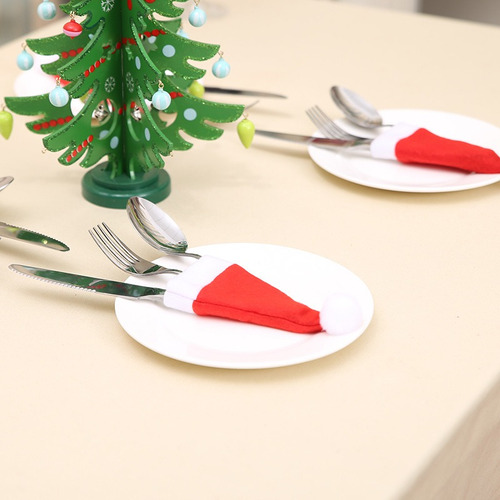 Set De Adornos Navideños, Sombrero Navideño, Cuchillo Y Tene