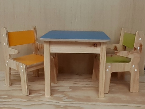 Mesa Y Sillas Con Brazo Infantil