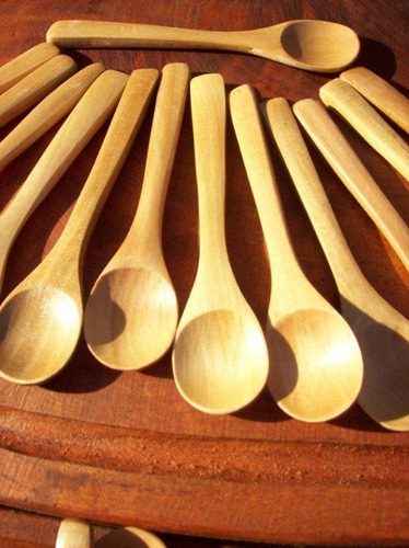 Cuchara De Madera De Bambú X 10