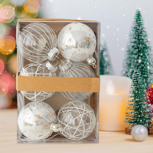 6x Bolas De Navidad Adornos Decoración De Árbol De Navidad