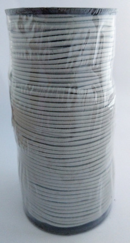 Cordón Elástico Tubular  2.5 Mm 100 Mts Cola De Rata Gris Cl