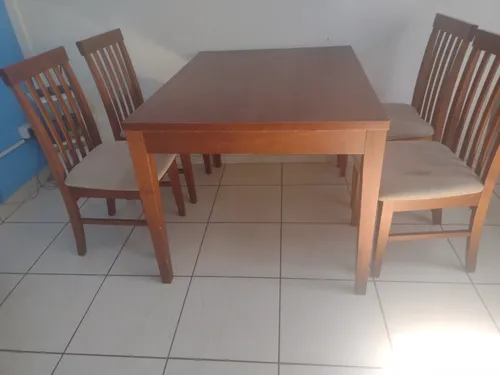 Mesa De Madeira Maciça 4 Lugares