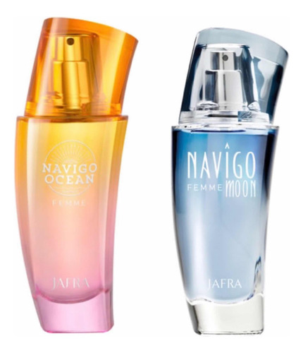 Jafra Navigo Ocean Femme + Navigo Moon Femme Set Con Los 2