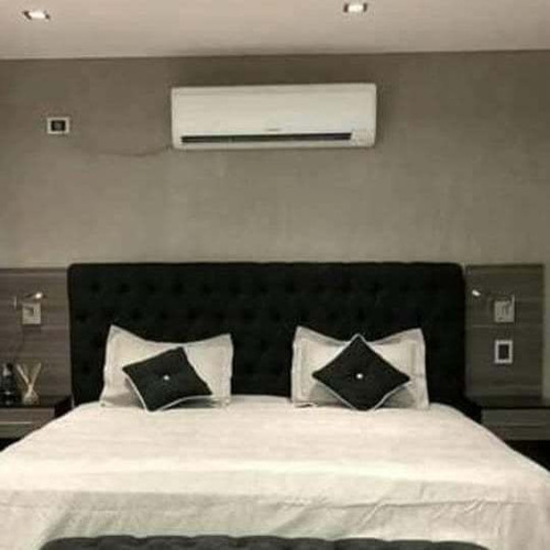 Imagen 6 de 10 de Respaldo De Sommier Cama Capitone Pana 2 Plazas Promo