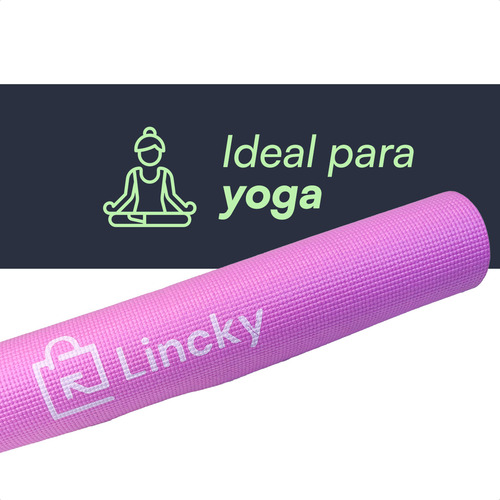 Tapete de yoga Lincky Yoga Mat de 3 mm color rosa