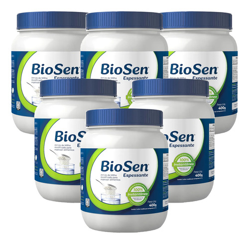 Espessante Alimentar Biosen Kit Com 6 Unidades 400gr