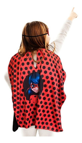 Imagen 3 de 8 de Miraculous Set Party Capa Y Acc. Ladybug Art1707