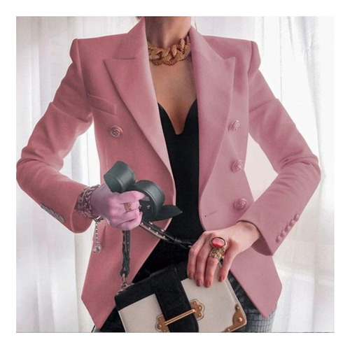 Nuevo Traje Casual De Moda De Color Sólido Para Mujer