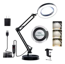 Comprar Lupa Con Luz Y Soporte, Lampara De Aumento 10x, Lupa De E...