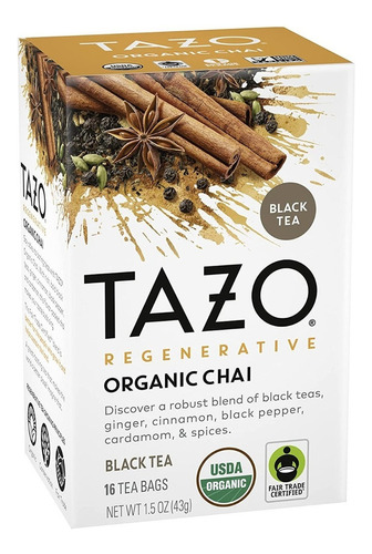 Tazo Regenerative Organic Chai 16 Tea Bags