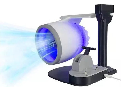Ventilador Humidificador Sobremesa En Forma Turbina Con Luz
