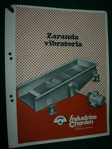 Folleto Publicidad Zaranda Vibratoria Industrias Chardon