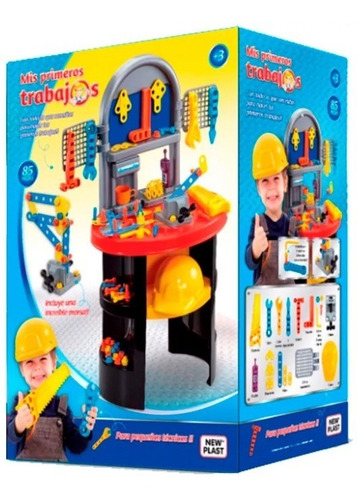 Imagen 9 de 10 de Mesa Herramienta Trabajo Taller Infantil Didactico New Plast