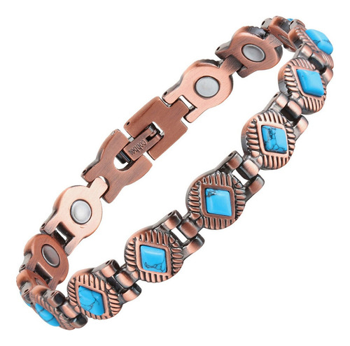 Pulsera De Moda Mujer Brazalete Curativo Magnético De Cobre