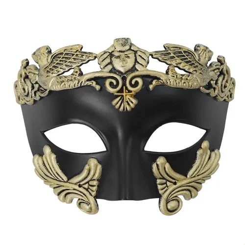 Xin Máscara De Halloween Vintage Roman Sun Venetian Black