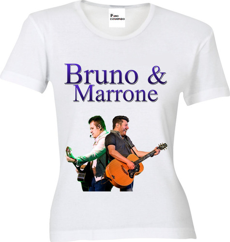 Imagem 2 de 8 de Camiseta Ou Baby Look Bruno E Marrone