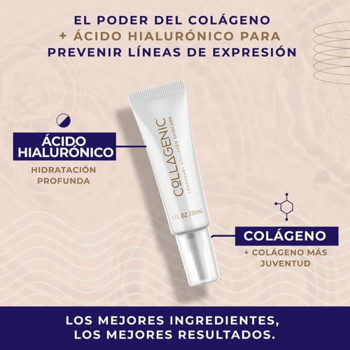 Imagen 2 de 5 de Crema Contorno De Ojos 30ml Acido Hialuronico Colageno Tipo De Piel Todo Tipo De Piel