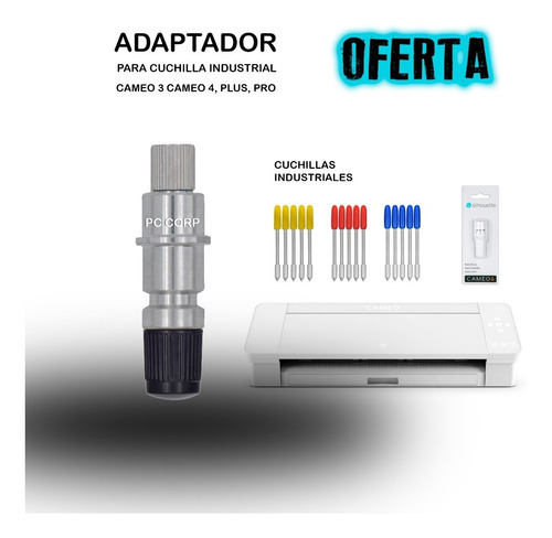 Imagen 2 de 3 de Cuchilla Automática Autoblade Cameo 4 Repuesto Adaptador $35