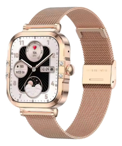 Smartwatch John L. Cook Princely Llamadas Bt Deporte Rose Mesh Rose Rose