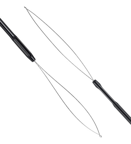 30 Extensões De Cabelo, Passador De Linha, Gancho E