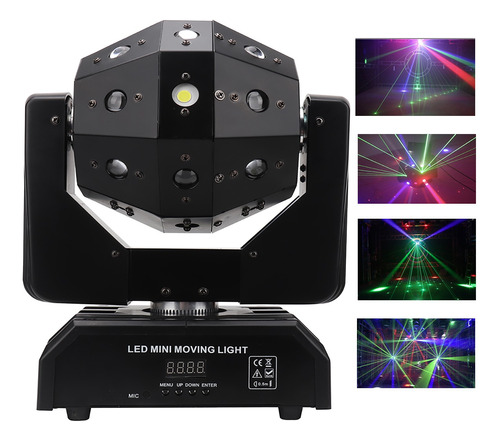 Cabeza Movil Led + Laser Beam Magic Ball Dmx