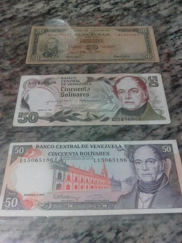 Colección De Billetes Venezolanos Antiguos Varios