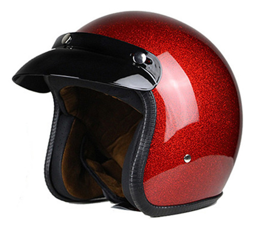 Gold Shine-casco De Cara Abierta Para Motocross