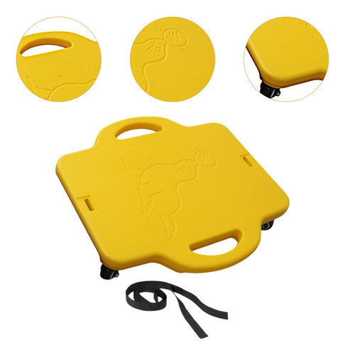 Scooter Board Flat Sport Board Educación Física Amarillo