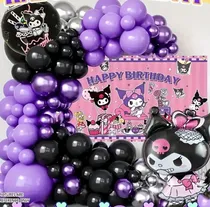 Comprar Set Combo Fiesta Globos De Kuromi, My Melody, Hello Kitty.