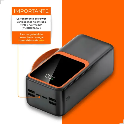 Power Bank Turbo Carregador Portátil 50.000mah Turbo 22.5w Premium