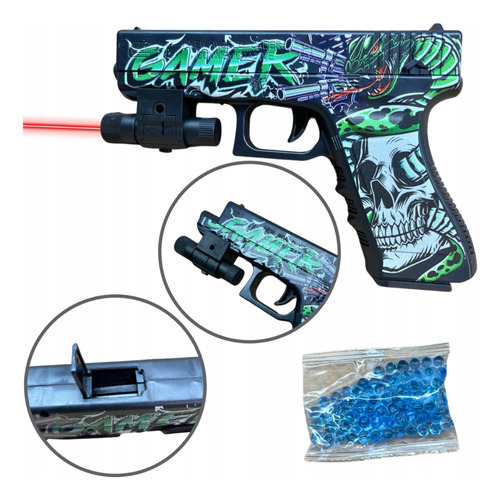 Arminha De Bolinha De Gel Com Laser Orbiz Brinquedo
