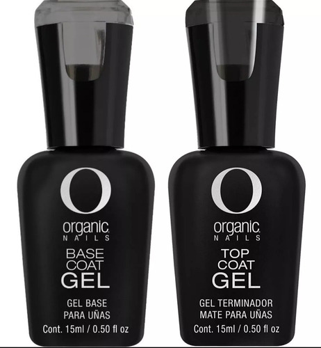 Base Coat Y Top Coat Organic Nails 15ml Profesional 