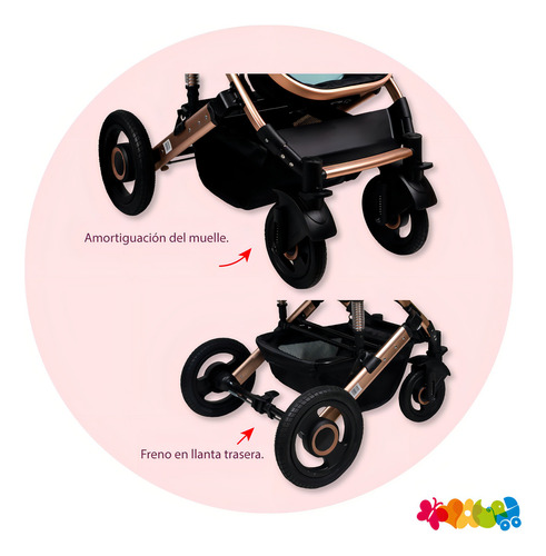 Starkids Carriola Con Portabebé Galaxis Color Verde Verde