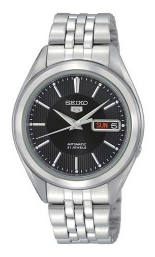 Seiko Automatico Acero Caratula Negra Doble Fechador Snkl23k