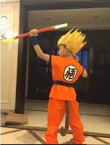 DISFRAZ GOKU CON PELUCA