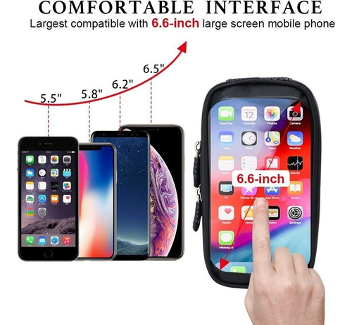 Imagen 3 de 7 de Bolsa De Bicicleta Impermeable Con Caja De Pantalla Táctil