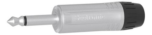 Seetronic Plug 1/4 Profesional Para Bocina Set De 8 Piezas Cromado Con Negro