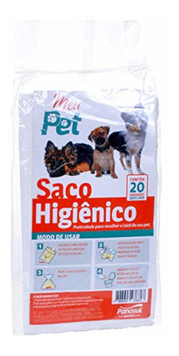 Saco Higiênico Coletor Fezes Coco Gato Cachorro 20 Unidades