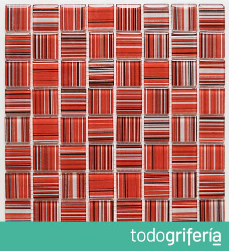 Malla Rojo Selecto Mosaicos Krystales 28,5x28,5 Cm