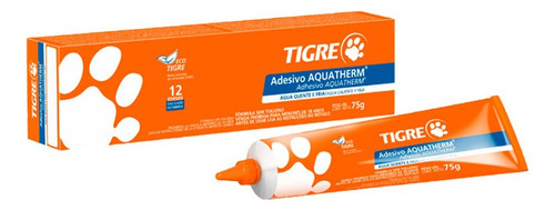 Adesivo Cola 17 Gr Bisnaga Aquatherm Tigre Cor Laranja