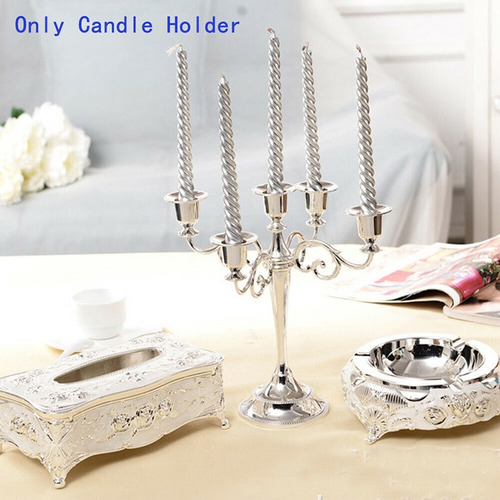 Candelero Navideño Retro Para Boda Candelero Metal Estilo Eu