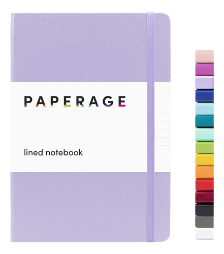 Paperage Cuaderno Forrado (lavanda), 160 Pginas, Mediano De