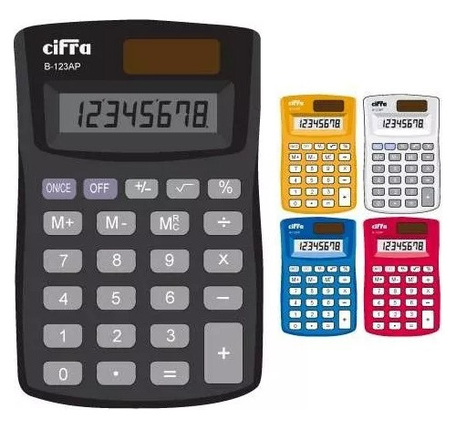 Calculadora De Bolsillo Cifra B 123ap 8 Dígitos Escolar Hoga